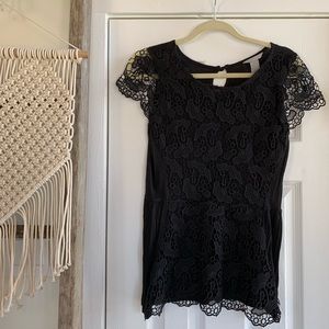 H&M Black Lace Blouse